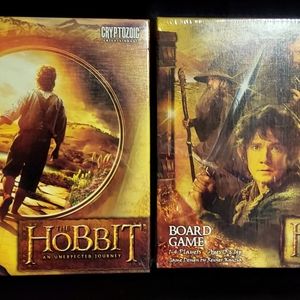 THE HOBBIT BOARD GAMES. SET OF 2 DIFFERENT YET PLAYABLE TOGETHER RETIRED GAMES!